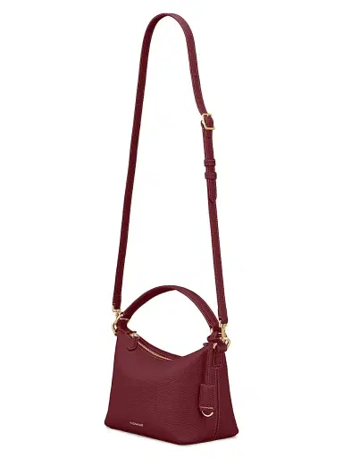 MAISON de SABRÉ Women's Leather Soft Hobo Bag - Plum Red | Thumbnail 6 MAISON de SABRÉ Women's Leather Soft Hobo Bag - Plum Red | Thumbnail 6
