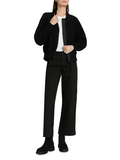 Canada Goose Women's Sierra Fleece Bomber Jacket - Black Noir | Thumbnail 2 Canada Goose Women's Sierra Fleece Bomber Jacket - Black Noir | Thumbnail 2