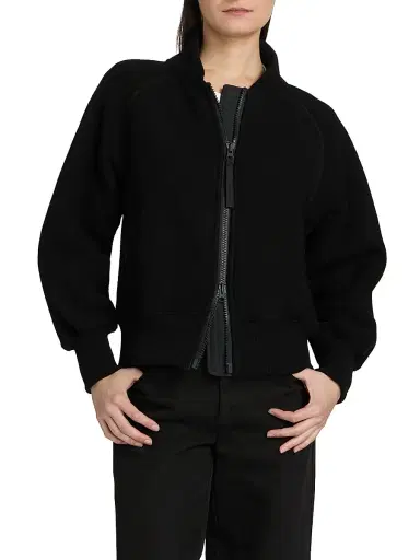Canada Goose Women's Sierra Fleece Bomber Jacket - Black Noir | Thumbnail 3 Canada Goose Women's Sierra Fleece Bomber Jacket - Black Noir | Thumbnail 3