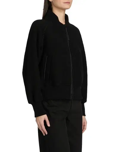 Canada Goose Women's Sierra Fleece Bomber Jacket - Black Noir | Thumbnail 4 Canada Goose Women's Sierra Fleece Bomber Jacket - Black Noir | Thumbnail 4