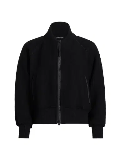 Canada Goose Women's Sierra Fleece Bomber Jacket - Black Noir | Thumbnail 1 Canada Goose Women's Sierra Fleece Bomber Jacket - Black Noir | Thumbnail 1