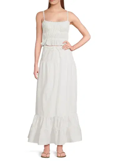 Peixoto Women's Amelia Ruffle Crop Top - White | Thumbnail 2 Peixoto Women's Amelia Ruffle Crop Top - White | Thumbnail 2