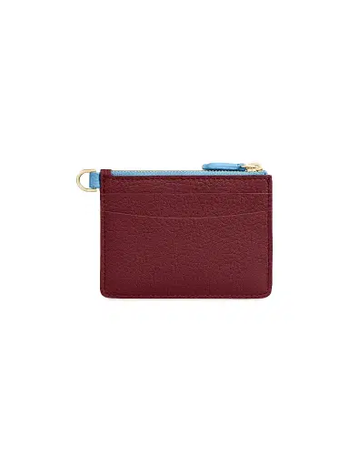 MAISON de SABRÉ Women's Leather Zipped Card Pouch - Plum Sky | Thumbnail 4 MAISON de SABRÉ Women's Leather Zipped Card Pouch - Plum Sky | Thumbnail 4