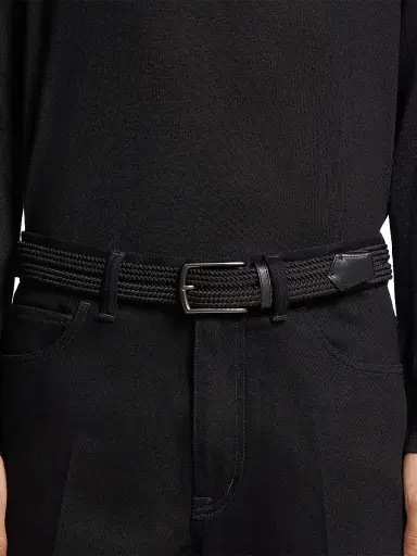 Zegna Men's Braided Rayon Belt | Thumbnail 3 Zegna Men's Braided Rayon Belt | Thumbnail 3