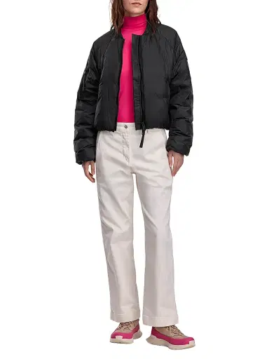 Canada Goose Women's Elba Puffer Bomber Jacket - Black Noir | Thumbnail 2 Canada Goose Women's Elba Puffer Bomber Jacket - Black Noir | Thumbnail 2