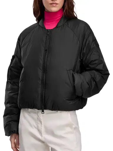 Canada Goose Women's Elba Puffer Bomber Jacket - Black Noir | Thumbnail 3 Canada Goose Women's Elba Puffer Bomber Jacket - Black Noir | Thumbnail 3