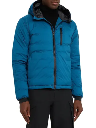 Canada Goose Men's Lodge Down Hooded Jacket - Guard Blue | Thumbnail 3 Canada Goose Men's Lodge Down Hooded Jacket - Guard Blue | Thumbnail 3