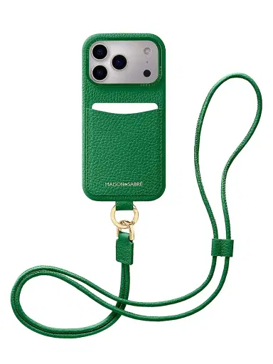 MAISON de SABRÉ Sling Phone Case (iPhone 17 Pro) - Emerald Green | Thumbnail 1 MAISON de SABRÉ Sling Phone Case (iPhone 17 Pro) - Emerald Green | Thumbnail 1