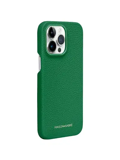 Maison de Sabre Leather Phone Case (iPhone 14 Pro) - Emerald Green | Thumbnail 3 Maison de Sabre Leather Phone Case (iPhone 14 Pro) - Emerald Green | Thumbnail 3