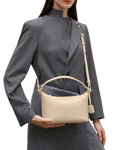 MAISON de SABRÉ Women's Leather Soft Hobo Bag - Saharan | Thumbnail 2 MAISON de SABRÉ Women's Leather Soft Hobo Bag - Saharan | Thumbnail 2