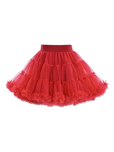 Mimi Tutu Little Girl's & Girl's Bow Tulle Skirt - Red | Thumbnail 2 Mimi Tutu Little Girl's & Girl's Bow Tulle Skirt - Red | Thumbnail 2