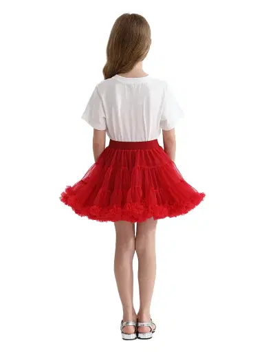 Mimi Tutu Little Girl's & Girl's Bow Tulle Skirt - Red | Thumbnail 6 Mimi Tutu Little Girl's & Girl's Bow Tulle Skirt - Red | Thumbnail 6