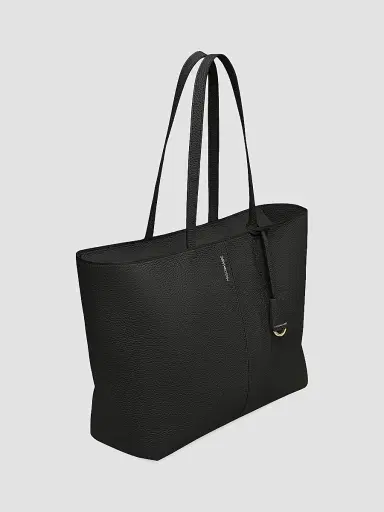 MAISON de SABRÉ Women's Leather Zipped Soft Tote Bag - Black Caviar | Thumbnail 5 MAISON de SABRÉ Women's Leather Zipped Soft Tote Bag - Black Caviar | Thumbnail 5