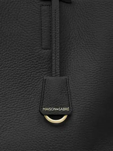 MAISON de SABRÉ Women's Leather Zipped Soft Tote Bag - Black Caviar | Thumbnail 6 MAISON de SABRÉ Women's Leather Zipped Soft Tote Bag - Black Caviar | Thumbnail 6