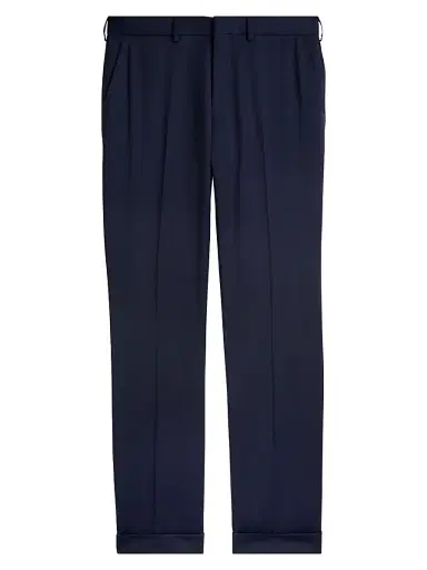Ralph Lauren Purple Label Men's Greg Flat-Front Wool Pants | Thumbnail 1 Ralph Lauren Purple Label Men's Greg Flat-Front Wool Pants | Thumbnail 1