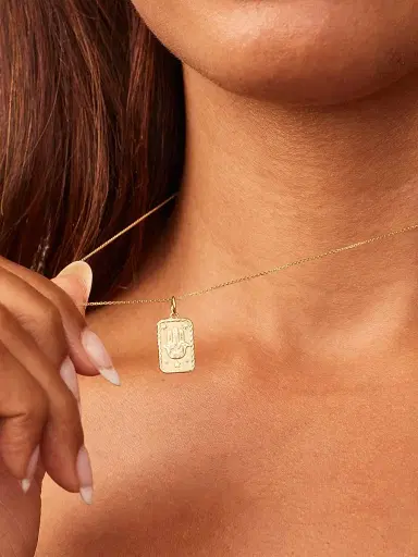 Oradina Women's 14K Yellow Gold Pendant Charm - Gold Hamsa | Thumbnail 3 Oradina Women's 14K Yellow Gold Pendant Charm - Gold Hamsa | Thumbnail 3