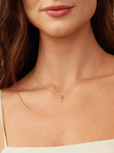 Oradina Women's 14K Yellow Gold My Letter Initial Pendant Charm - Letter O Gold | Thumbnail 5 Oradina Women's 14K Yellow Gold My Letter Initial Pendant Charm - Letter O Gold | Thumbnail 5