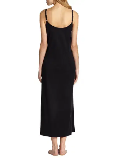 Hanro Women's Juliet Pleated Cotton Long Chemise - Black - Size Large | Thumbnail 4 Hanro Women's Juliet Pleated Cotton Long Chemise - Black - Size Large | Thumbnail 4