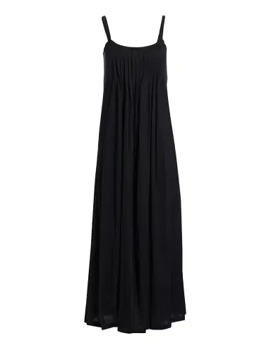 Hanro Women's Juliet Pleated Cotton Long Chemise - Black - Size Large | Thumbnail 1 Hanro Women's Juliet Pleated Cotton Long Chemise - Black - Size Large | Thumbnail 1