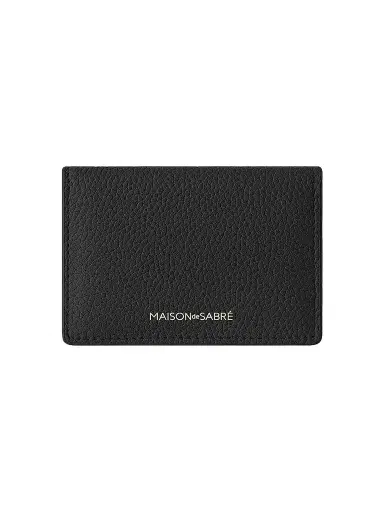 MAISON de SABRÉ Women's Leather Card Case - Black Caviar | Thumbnail 1 MAISON de SABRÉ Women's Leather Card Case - Black Caviar | Thumbnail 1