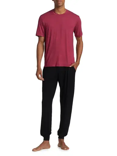 Saks Fifth Avenue Men's COLLECTION Jogger Sleep Set - Grape Wine Combo - Size XXL | Thumbnail 2 Saks Fifth Avenue Men's COLLECTION Jogger Sleep Set - Grape Wine Combo - Size XXL | Thumbnail 2