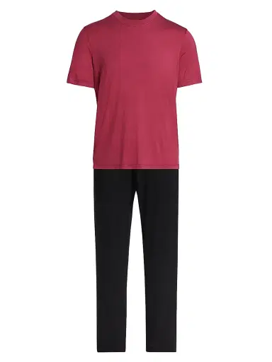 Saks Fifth Avenue Men's COLLECTION Jogger Sleep Set - Grape Wine Combo - Size XXL | Thumbnail 1 Saks Fifth Avenue Men's COLLECTION Jogger Sleep Set - Grape Wine Combo - Size XXL | Thumbnail 1