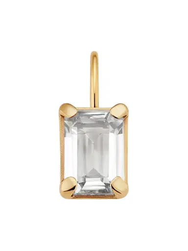 Oradina Women's 14k Date Me Birthstone Pendant Charm - White Topaz April | Thumbnail 1 Oradina Women's 14k Date Me Birthstone Pendant Charm - White Topaz April | Thumbnail 1