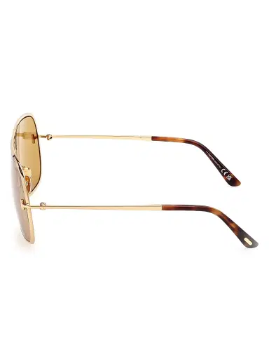 TOM FORD Men's Starvos 63MM Rectangular Sunglasses - Yellow Havana Gold | Thumbnail 3 TOM FORD Men's Starvos 63MM Rectangular Sunglasses - Yellow Havana Gold | Thumbnail 3