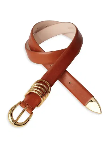 Déhanche Women's Hollyhock Leather D-Ring Belt - Terre Gold | Thumbnail 4 Déhanche Women's Hollyhock Leather D-Ring Belt - Terre Gold | Thumbnail 4