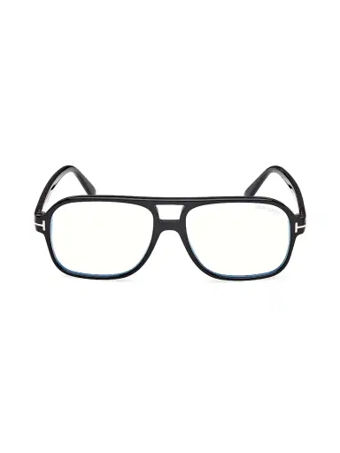 TOM FORD Men's Navigator 58MM Blue Block Glasses - Shiny Black | Thumbnail 2 TOM FORD Men's Navigator 58MM Blue Block Glasses - Shiny Black | Thumbnail 2