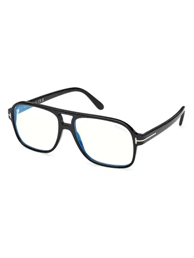 TOM FORD Men's Navigator 58MM Blue Block Glasses - Shiny Black | Thumbnail 1 TOM FORD Men's Navigator 58MM Blue Block Glasses - Shiny Black | Thumbnail 1