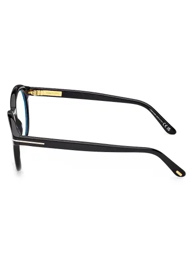 Tom Ford Men's 50MM Round Optical Eyeglasses - Shiny Black | Thumbnail 3 Tom Ford Men's 50MM Round Optical Eyeglasses - Shiny Black | Thumbnail 3