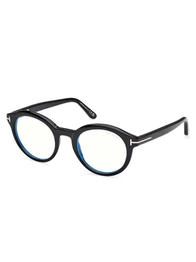 Tom Ford Men's 50MM Round Optical Eyeglasses - Shiny Black | Thumbnail 1 Tom Ford Men's 50MM Round Optical Eyeglasses - Shiny Black | Thumbnail 1