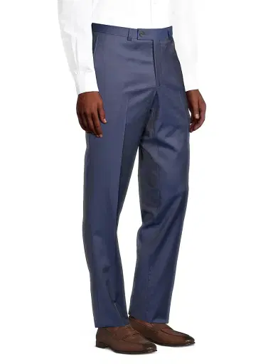 Saks Fifth Avenue Men's COLLECTION Oslo Basic Wool Pants - Blue | Thumbnail 4 Saks Fifth Avenue Men's COLLECTION Oslo Basic Wool Pants - Blue | Thumbnail 4