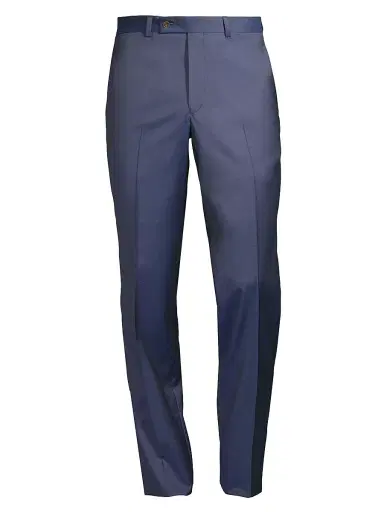 Saks Fifth Avenue Men's COLLECTION Oslo Basic Wool Pants - Blue | Thumbnail 1 Saks Fifth Avenue Men's COLLECTION Oslo Basic Wool Pants - Blue | Thumbnail 1