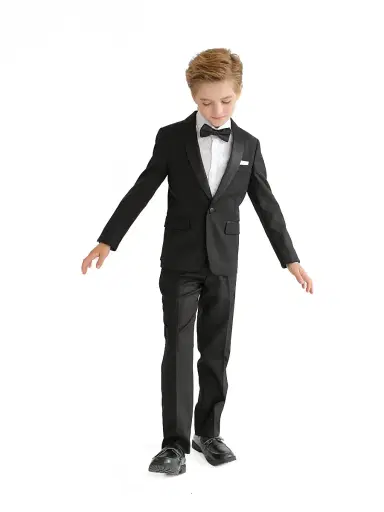 Moustache Baby Boy's, Little Boys & Boy's Shawl Lapel Wool Suit - Black | Thumbnail 3 Moustache Baby Boy's, Little Boys & Boy's Shawl Lapel Wool Suit - Black | Thumbnail 3