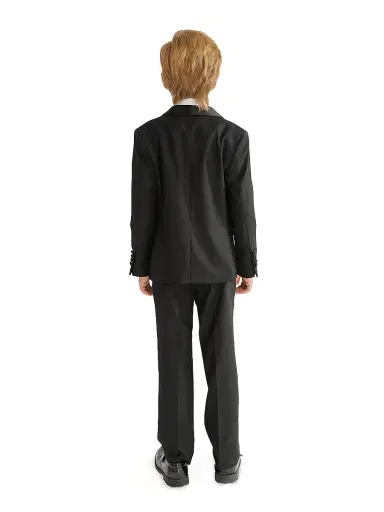 Moustache Baby Boy's, Little Boys & Boy's Shawl Lapel Wool Suit - Black | Thumbnail 4 Moustache Baby Boy's, Little Boys & Boy's Shawl Lapel Wool Suit - Black | Thumbnail 4