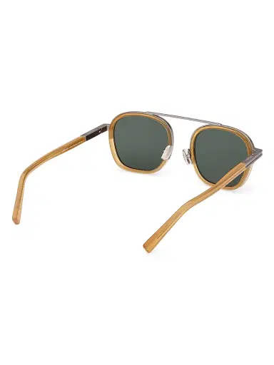 ZEGNA Men's 51MM Oval Sunglasses - Amber Green | Thumbnail 6 ZEGNA Men's 51MM Oval Sunglasses - Amber Green | Thumbnail 6