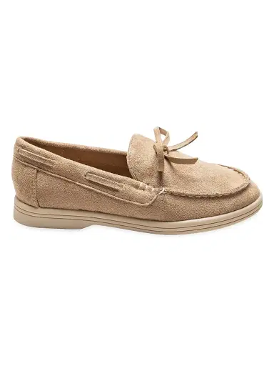 Moustache Suede Moccasin Loafers - Beige 4 (Child) | Thumbnail 1 Moustache Suede Moccasin Loafers - Beige 4 (Child) | Thumbnail 1