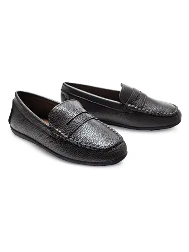 Moustache Faux Leather Penny Loafers - Brown 4 (Child) | Thumbnail 3 Moustache Faux Leather Penny Loafers - Brown 4 (Child) | Thumbnail 3