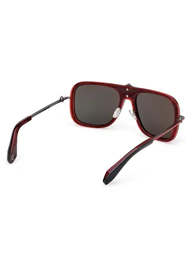 Christian Louboutin Men's 58MM Rectangular Sunglasses - Black Red Black | Thumbnail 6 Christian Louboutin Men's 58MM Rectangular Sunglasses - Black Red Black | Thumbnail 6