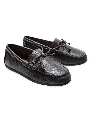 Moustache Leather Moccasin Loafers - Brown 4 (Child) | Thumbnail 3 Moustache Leather Moccasin Loafers - Brown 4 (Child) | Thumbnail 3