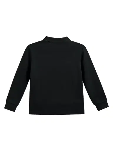 Moustache Little Boy's & Boy's Long Sleeve Polo Shirt - Black - Size 14 | Thumbnail 2 Moustache Little Boy's & Boy's Long Sleeve Polo Shirt - Black - Size 14 | Thumbnail 2