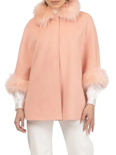 Gorski Women's Select Wool Coats with Select Lamb Collar and Cuffs | Thumbnail 2 Gorski Women's Select Wool Coats with Select Lamb Collar and Cuffs | Thumbnail 2