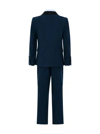 Moustache Baby Boy's, Little Boys & Boy's Shawl Lapel Wool Suit - Navy | Thumbnail 4 Moustache Baby Boy's, Little Boys & Boy's Shawl Lapel Wool Suit - Navy | Thumbnail 4