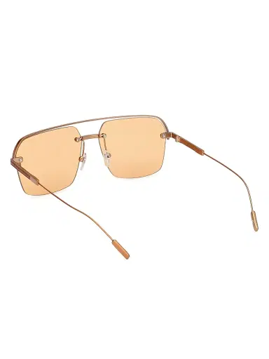 Zegna Men's 57MM Plastic Aviator Sunglasses - Matte Orange | Thumbnail 5 Zegna Men's 57MM Plastic Aviator Sunglasses - Matte Orange | Thumbnail 5