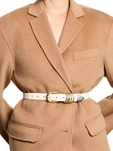 Déhanche Women's Hollyhock Mixed Metal Leather Belt - Silver | Thumbnail 2 Déhanche Women's Hollyhock Mixed Metal Leather Belt - Silver | Thumbnail 2