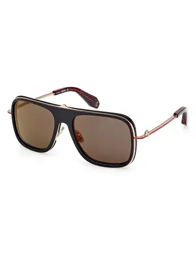Christian Louboutin Men's 58MM Rectangular Sunglasses - Brown Red Brown | Thumbnail 1 Christian Louboutin Men's 58MM Rectangular Sunglasses - Brown Red Brown | Thumbnail 1