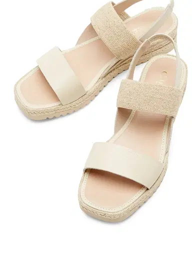 La Canadienne Women's Rowena 40MM Leather Espadrille Sandals - Milk Pebble | Thumbnail 3 La Canadienne Women's Rowena 40MM Leather Espadrille Sandals - Milk Pebble | Thumbnail 3