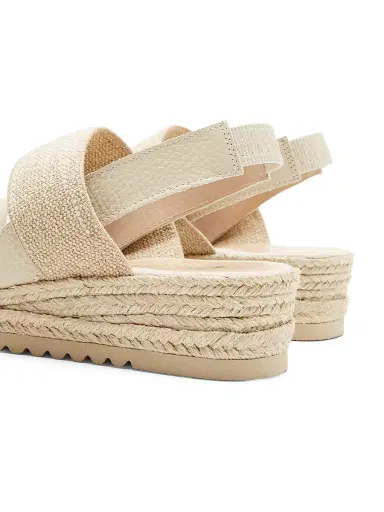 La Canadienne Women's Rowena 40MM Leather Espadrille Sandals - Milk Pebble | Thumbnail 4 La Canadienne Women's Rowena 40MM Leather Espadrille Sandals - Milk Pebble | Thumbnail 4